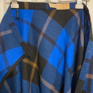 Antique Pendleton blue wrap around skirt